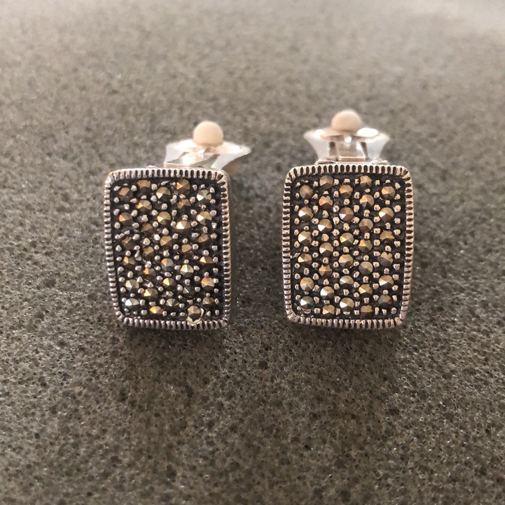 Sterling Silver and Marcasite Earrings